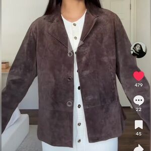100% genuine leather suede Chico's jacket